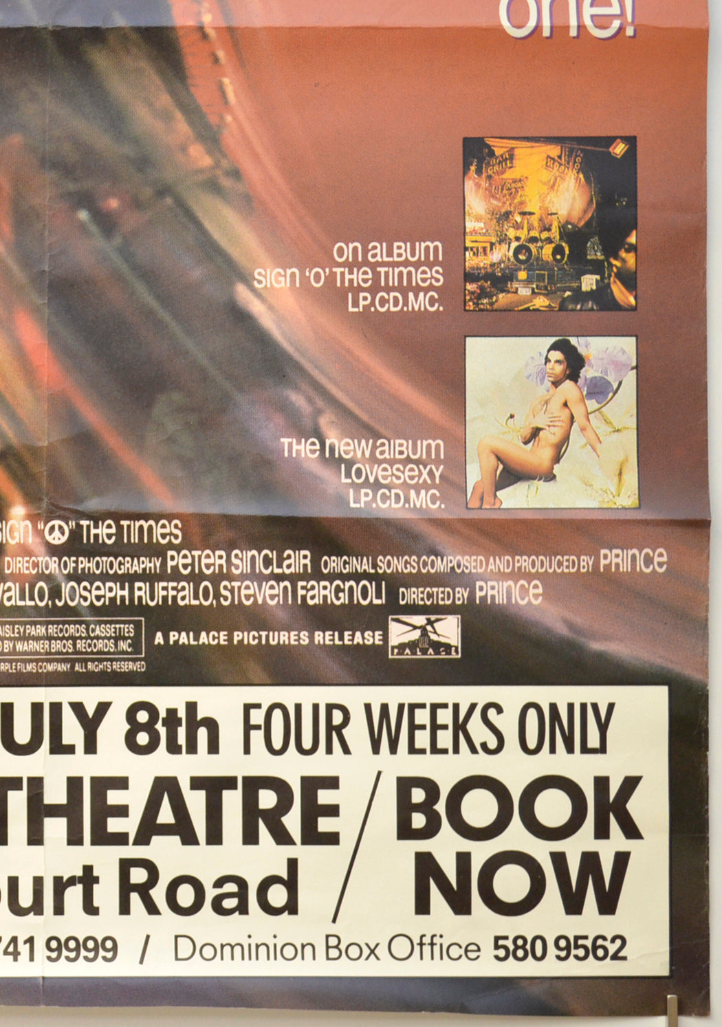 PRINCE : SIGN O’ THE TIMES (Bottom Right) Cinema Double Crown Movie Poster