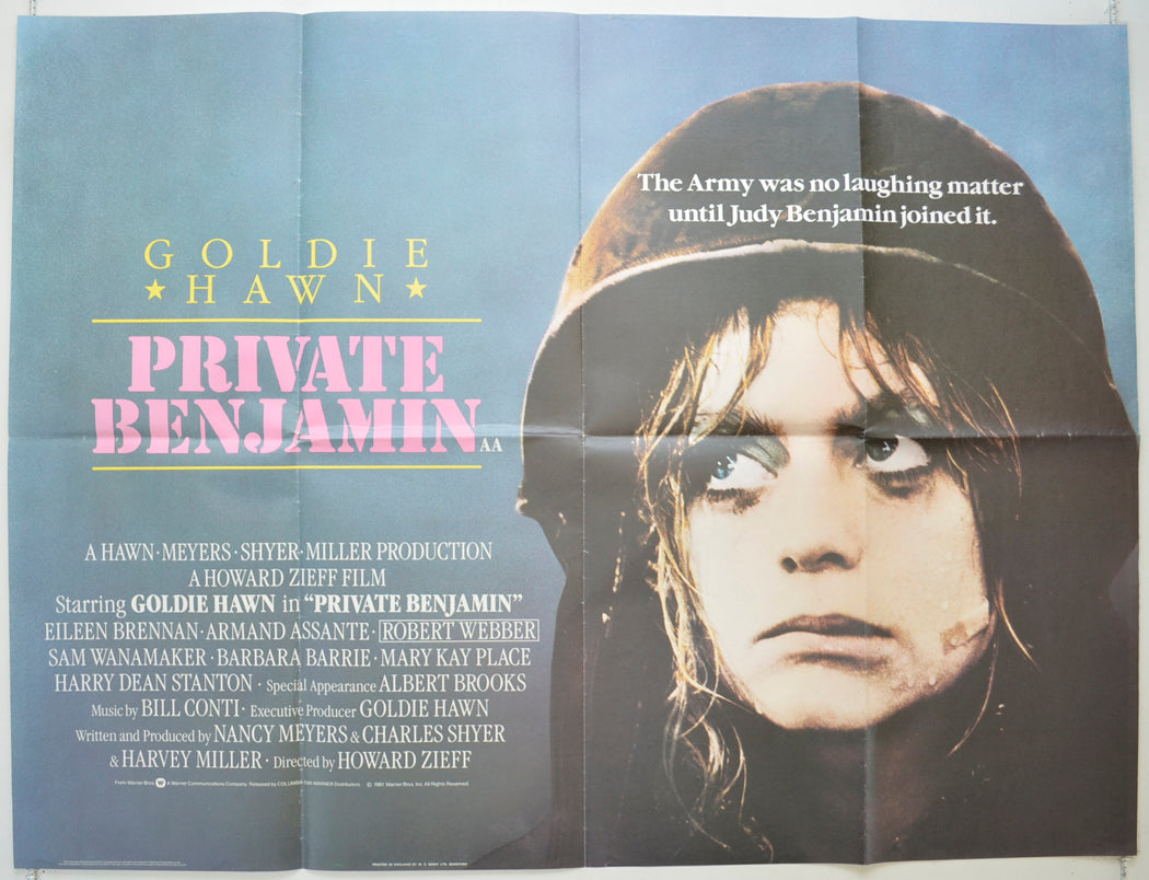Private Benjamin Original Quad Poster - Film Poster - Movie Poster