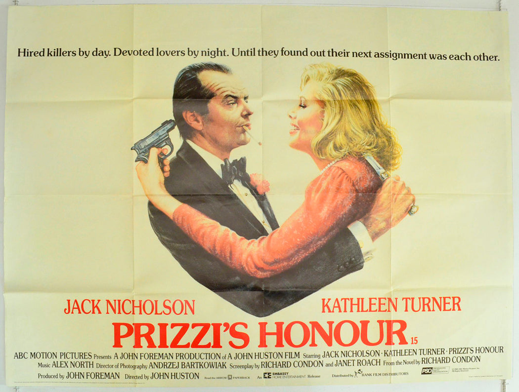 Prizzis Honour Original British Quad Poster - Film Poster - Movie Poster