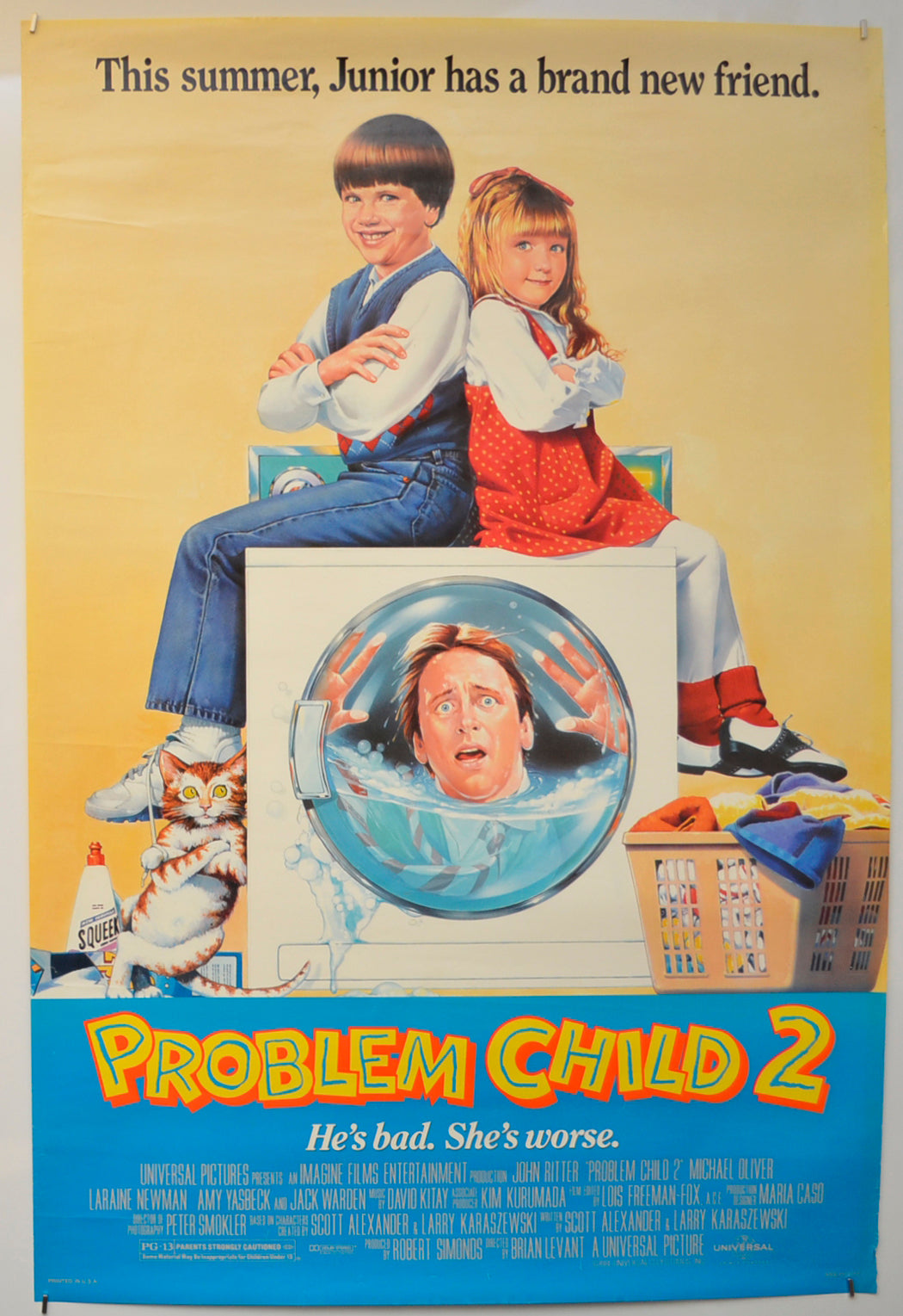 Problem Child 2 Original One Sheet Poster - Film Poster - Movie Poster