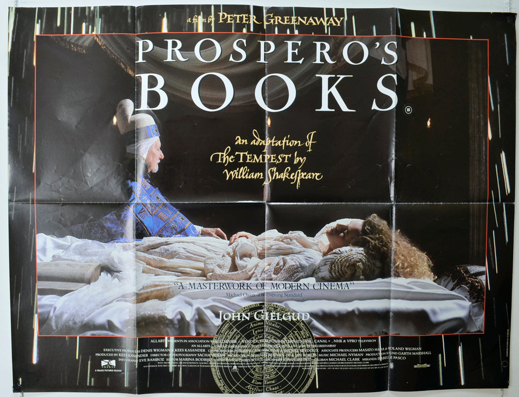 Prospero's Books Original Quad Poster - Film Poster - Movie Poster