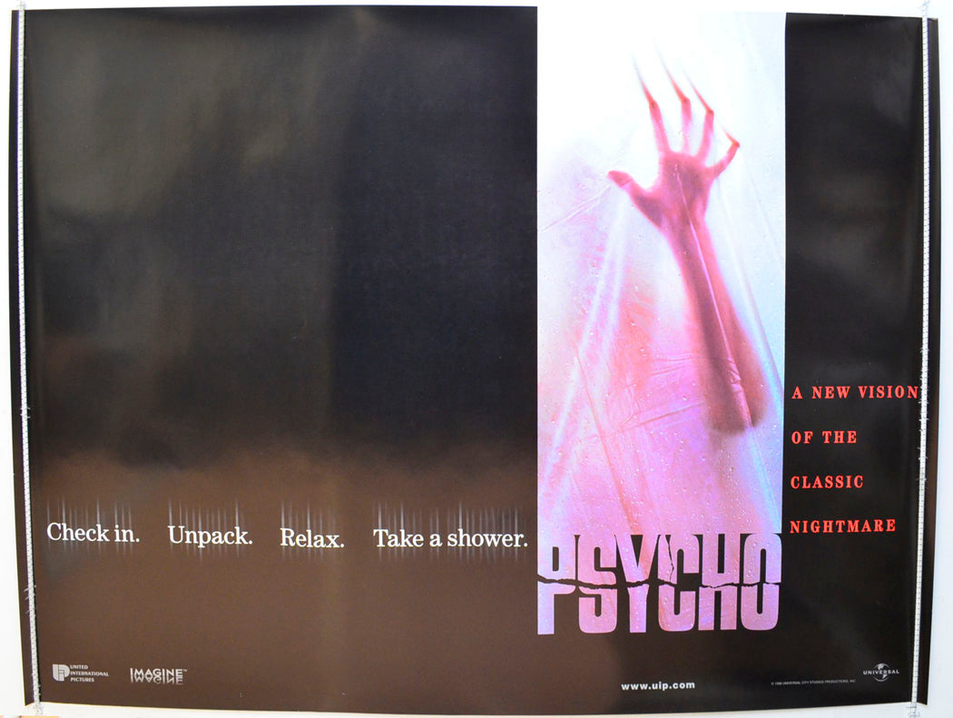 Psycho (Teaser / Advance Version) Original British Quad Poster - Film Poster - Movie Poster