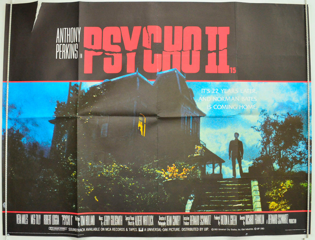 Psycho II Original British Quad Poster - Film Poster - Movie Poster