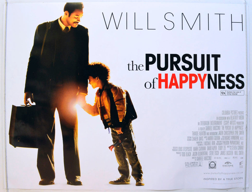 The Pursuit Of Happyness Original British Quad Poster - Film Poster - Movie Poster