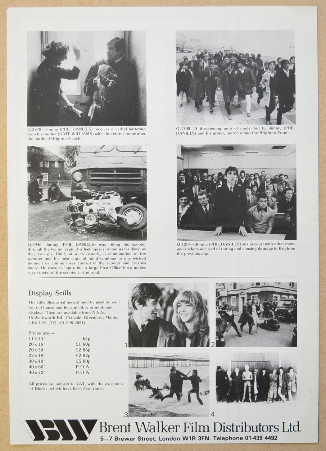 QUADROPHENIA Cinema Exhibitors Campaign Press Book - INSIDE