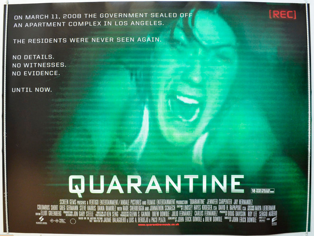 Quarantine Original British Quad Poster - Film Poster - Movie Poster