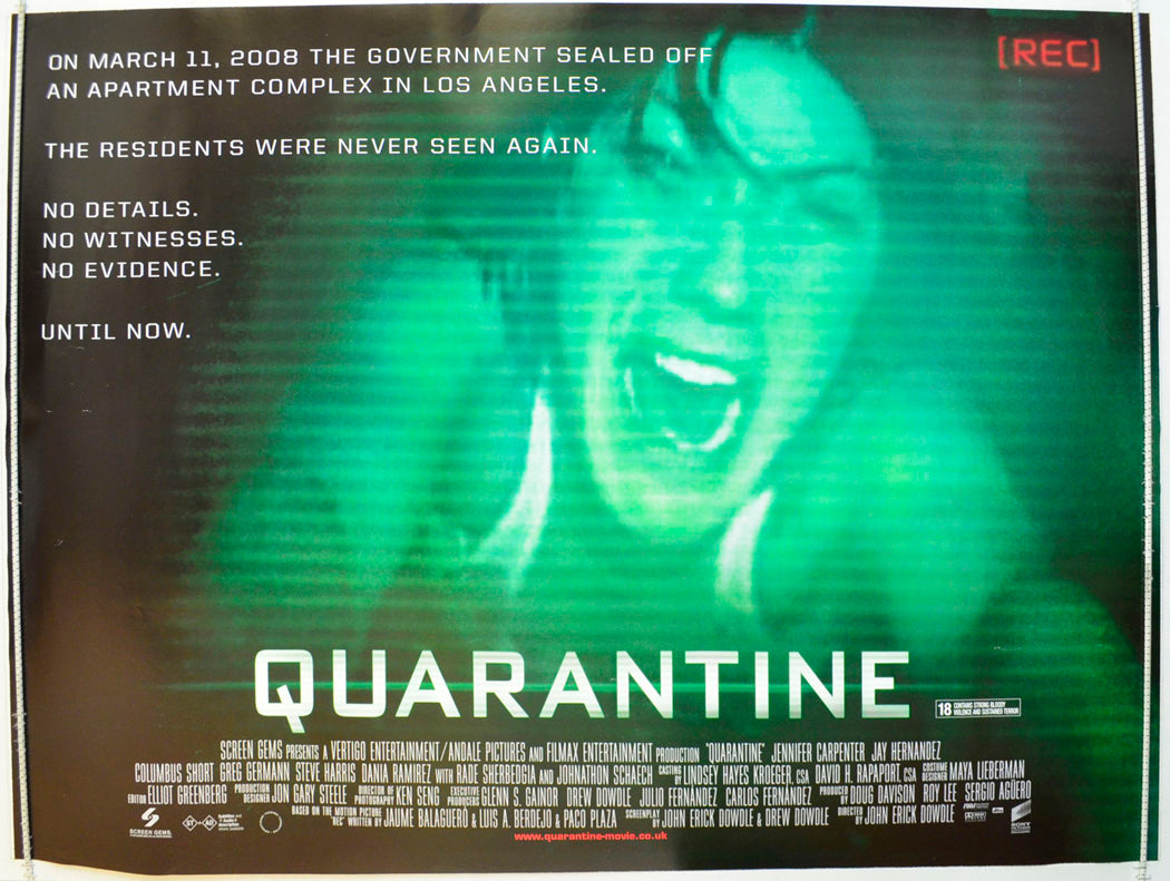 Quarantine Original British Quad Poster - Film Poster - Movie Poster