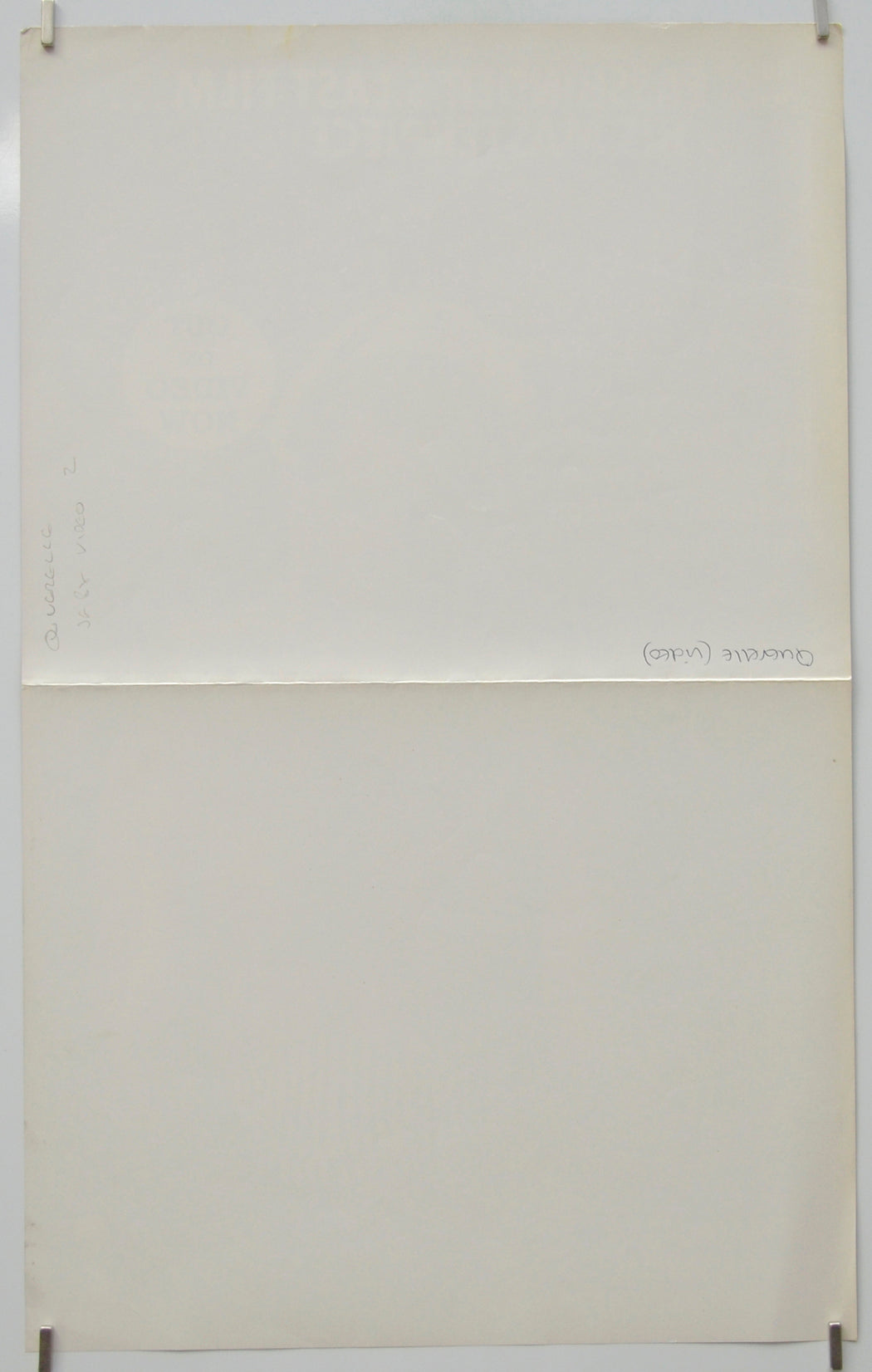 QUERELLE (Back) Original Video Shop Poster