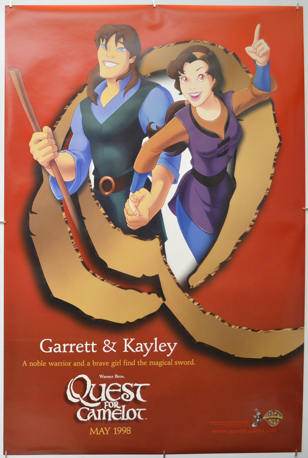 Quest For Camelot (a.k.a. The Magic Sword : Quest For Camelot) (Garrett and Kayley Teaser / Advance Version) Original One Sheet Poster - Film Poster - Movie Poster