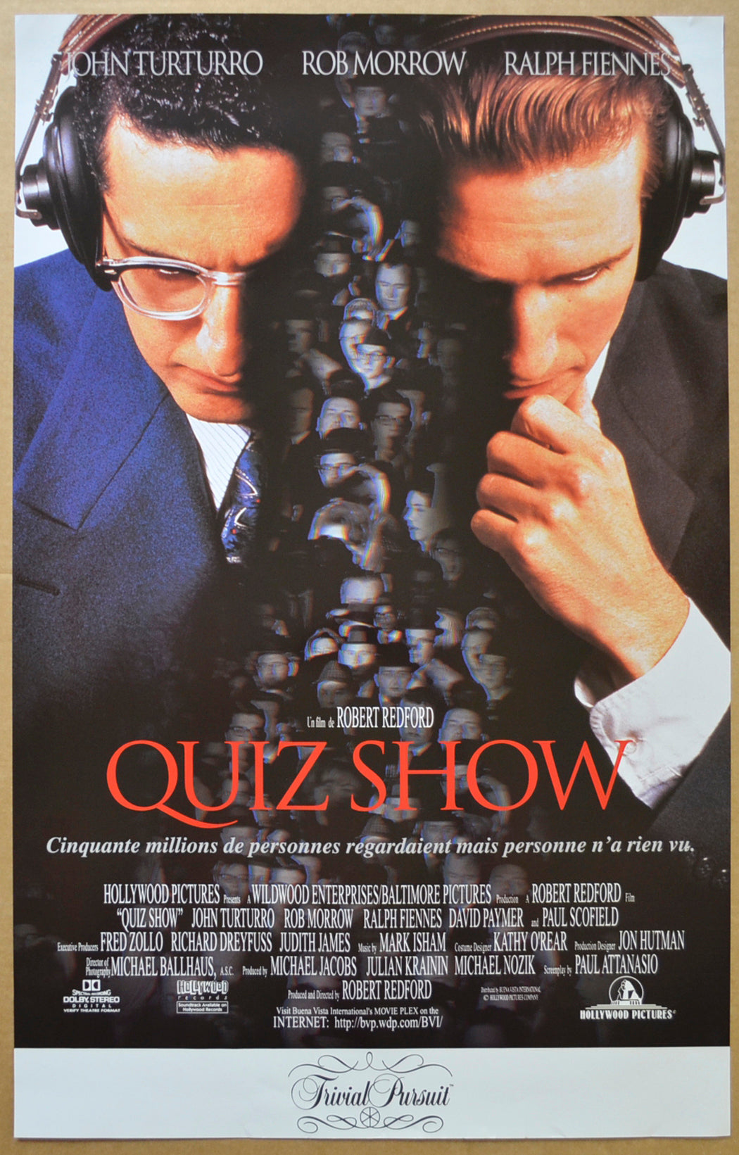 Quiz Show Original Belgian Poster - Film Poster - Movie Poster