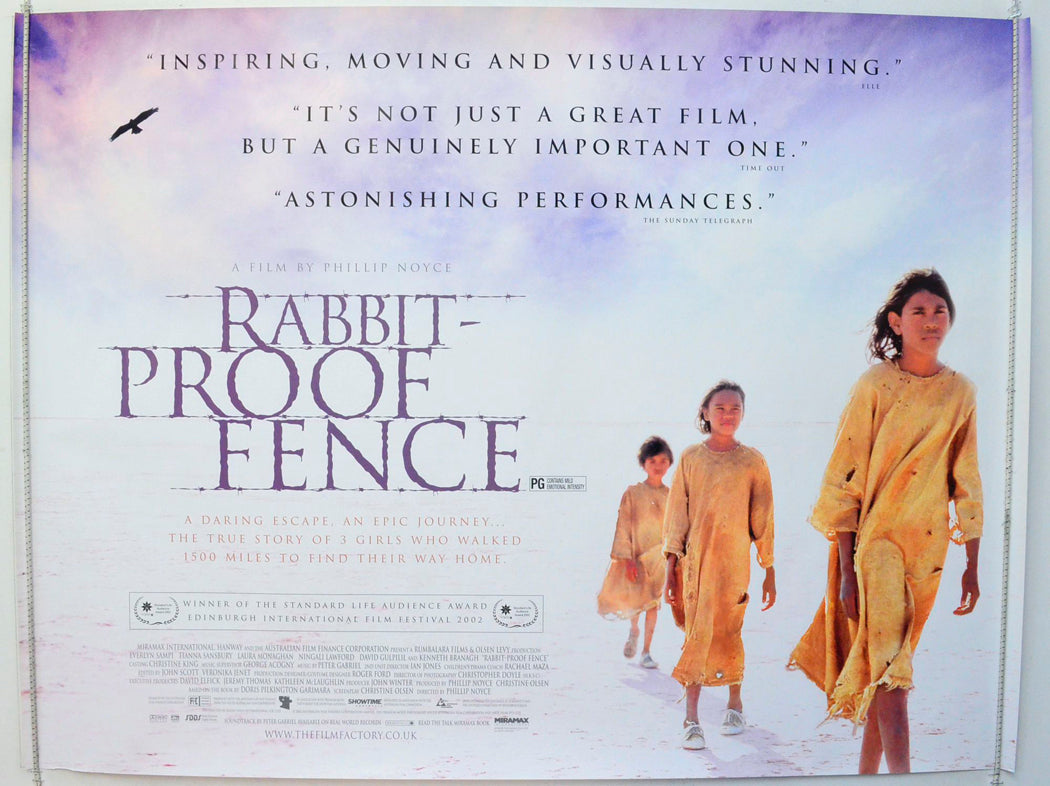 Rabbit-Proof Fence Original British Quad Poster - Film Poster - Movie Poster