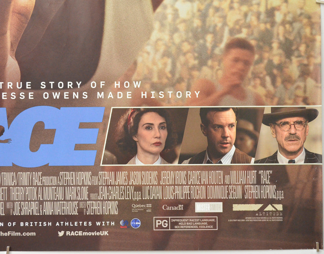 RACE (Bottom Right) Cinema Quad Movie Poster