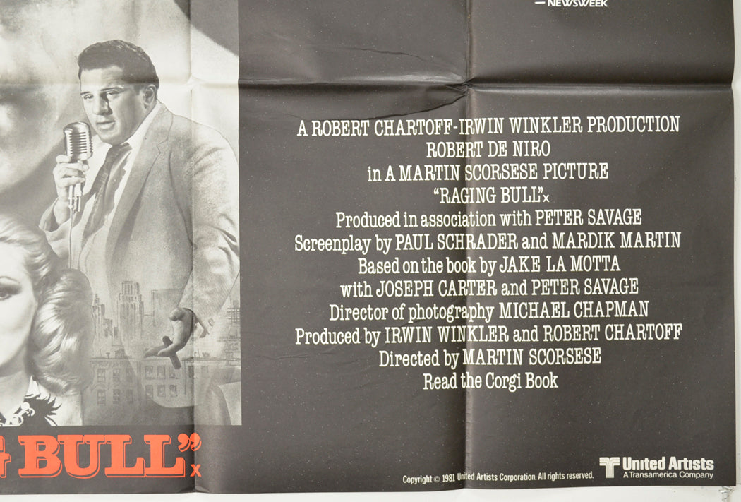 RAGING BULL (Bottom Right) Cinema Quad Movie Poster