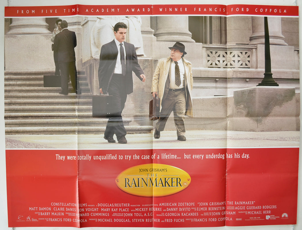 The Rainmaker (a.k.a. John Grisham's The Rainmaker) Original Quad Poster - Film Poster - Movie Poster