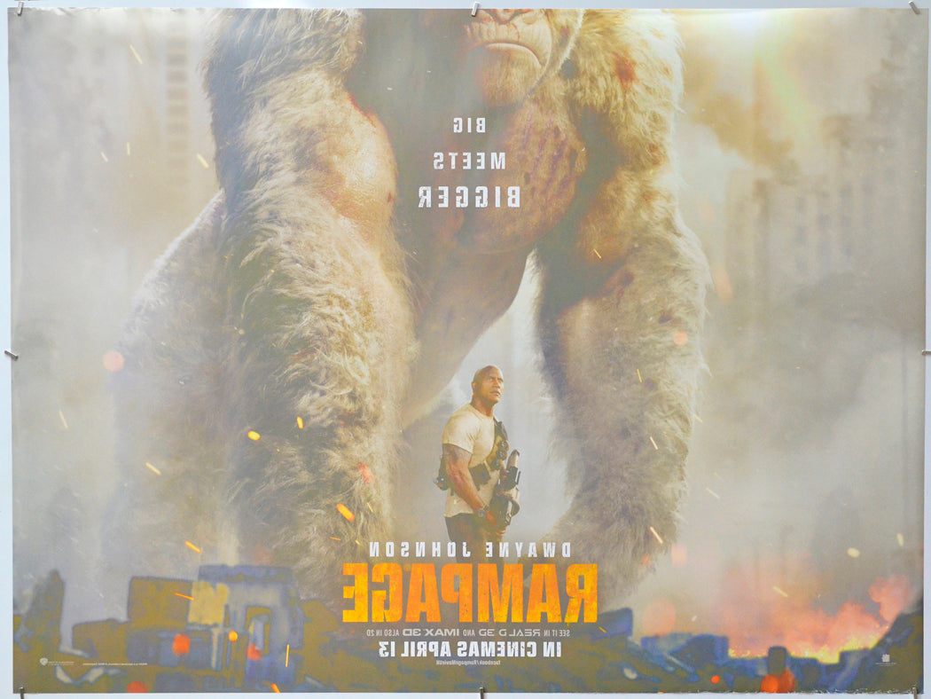 Rampage (Back) Cinema Quad Movie Poster