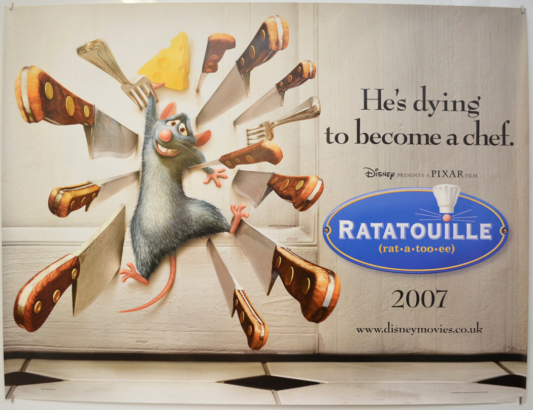 Ratatouille (Teaser / Advance Version) Original Quad Poster - Film Poster - Movie Poster