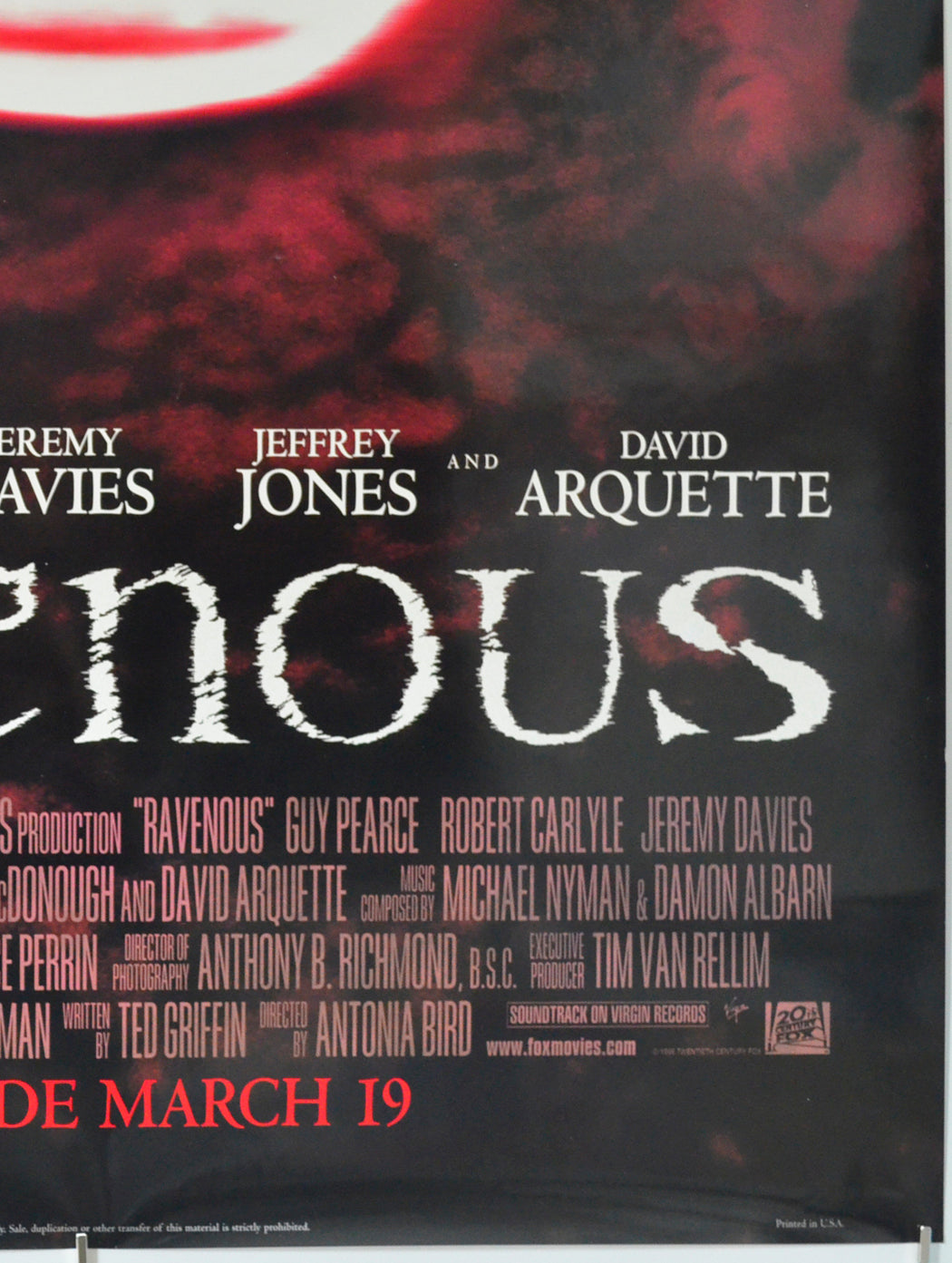 RAVENOUS (Bottom Right) Cinema One Sheet Movie Poster