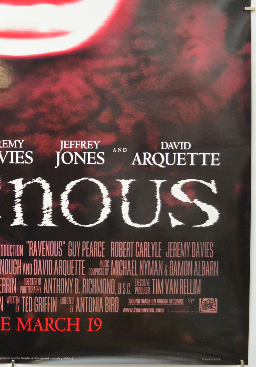 RAVENOUS (Bottom Right) Cinema One Sheet Movie Poster