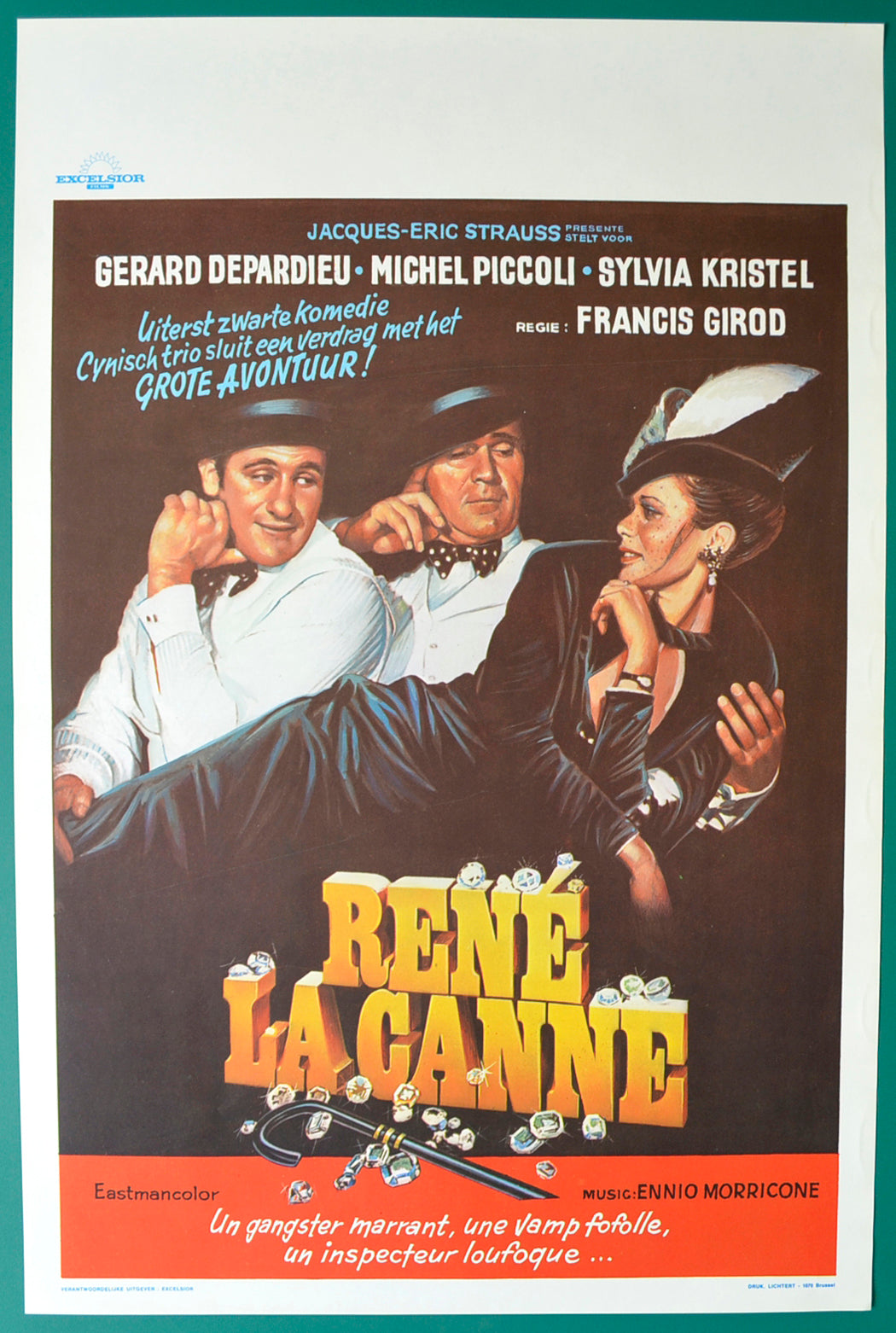 René la canne Original Belgian Poster - Film Poster - Movie Poster