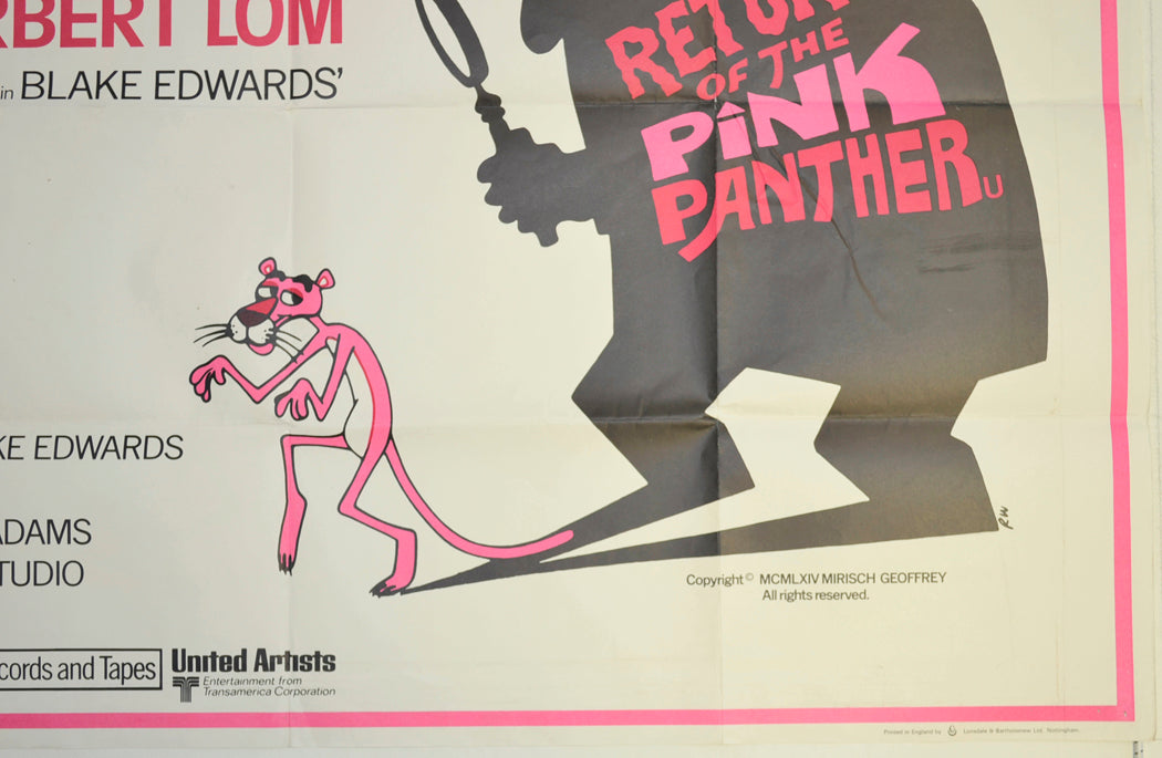 THE RETURN OF THE PINK PANTHER (Bottom Right) Cinema Quad Movie Poster