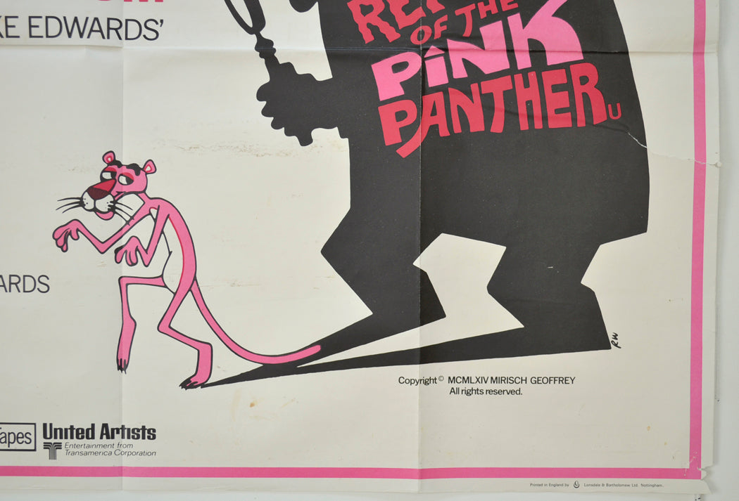 RETURN OF THE PINK PANTHER (Bottom Right) Cinema Quad Movie Poster