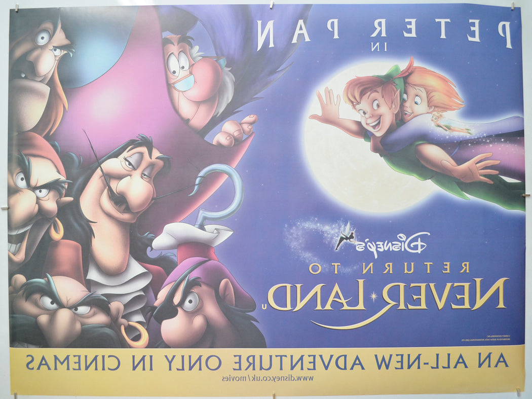 RETURN TO NEVERLAND (Back) Cinema Quad Movie Poster