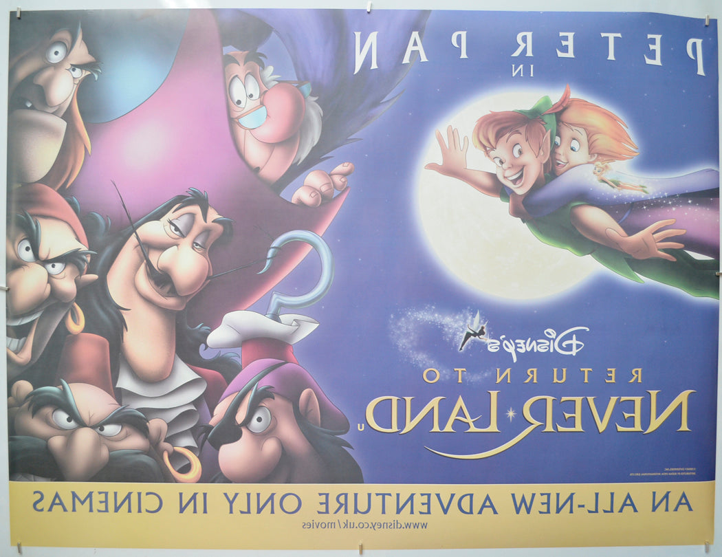 RETURN TO NEVERLAND (Back) Cinema Quad Movie Poster