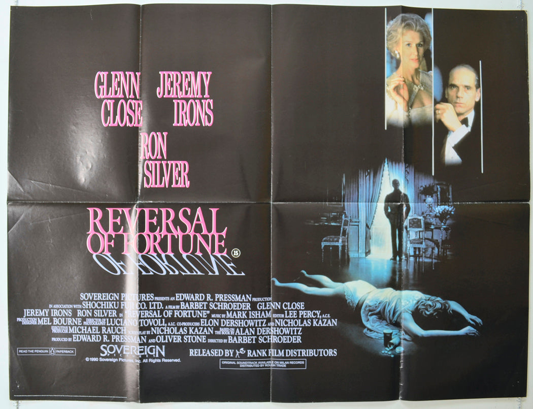 Reversal Of Fortune Original Quad Poster - Film Poster - Movie Poster