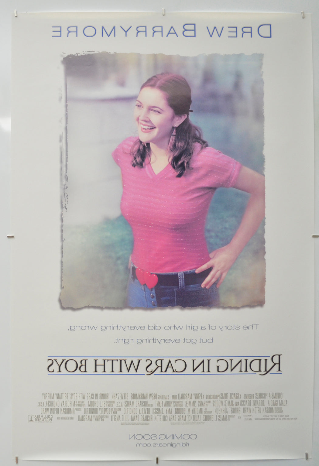 RIDING IN CARS WITH BOYS (Back) Cinema One Sheet Movie Poster