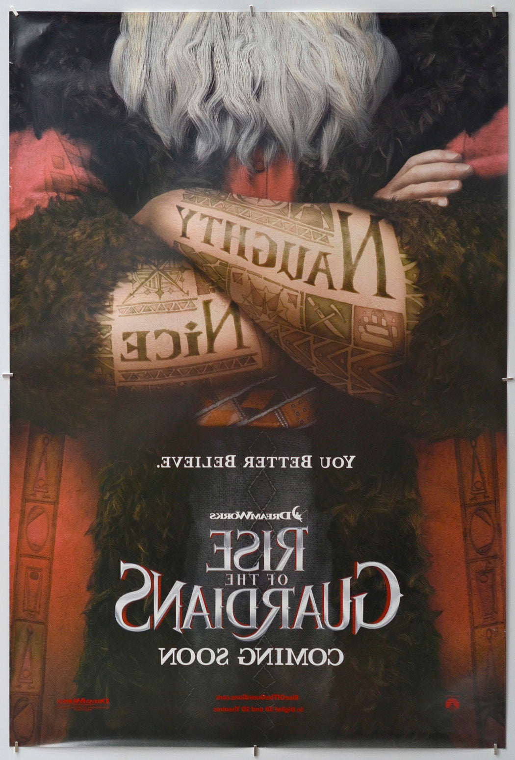 Rise Of The Guardians (Back) Cinema One Sheet Movie Poster