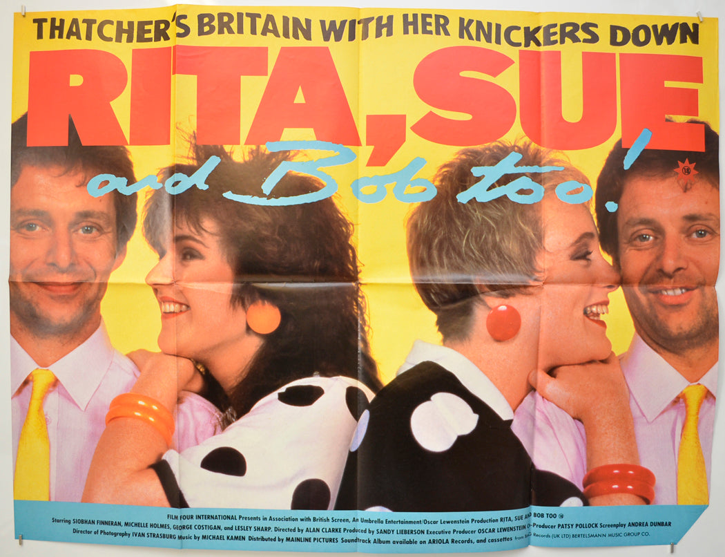 Rita Sue And Bob Too Original Quad Poster - Film Poster - Movie Poster
