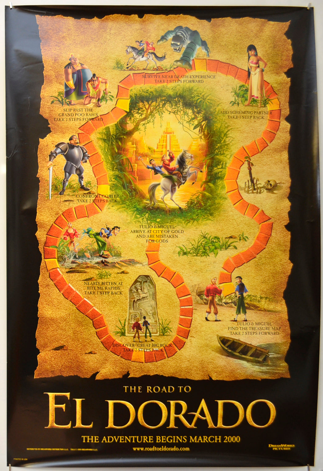 The Road To El Dorado (Teaser / Advance Version) Original One Sheet Poster - Film Poster - Movie Poster