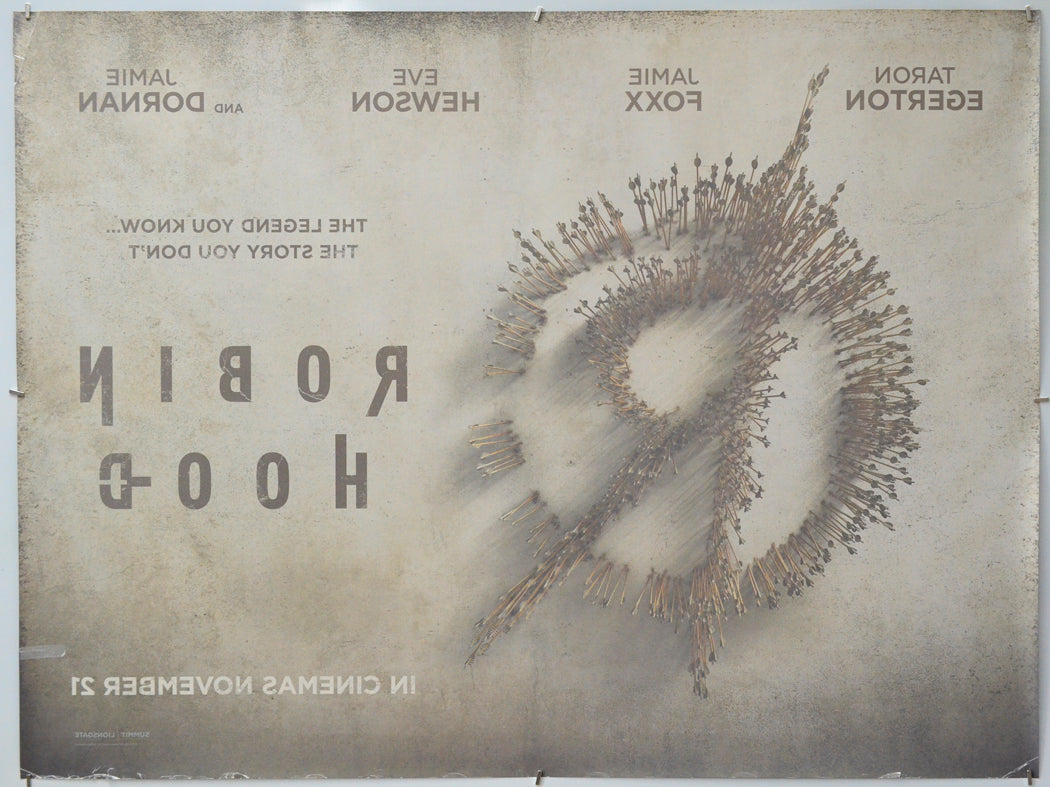 Robin Hood (Back) Cinema Quad Movie Poster