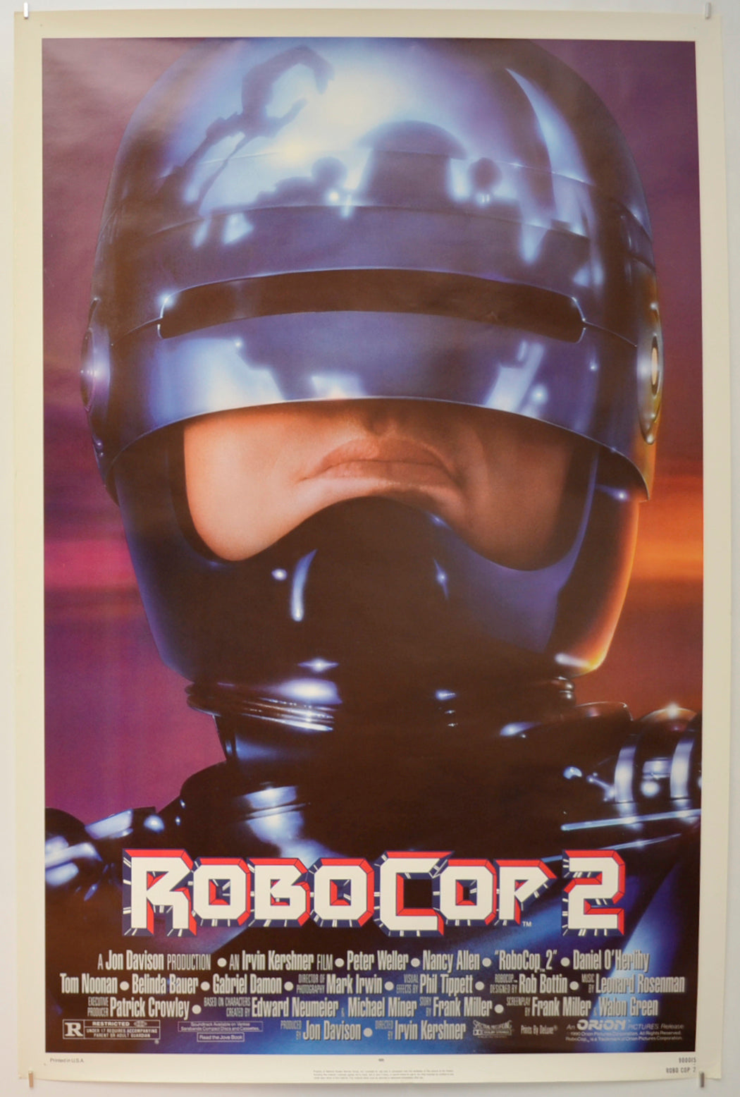 Robocop 2 Original One Sheet Poster - Film Poster - Movie Poster