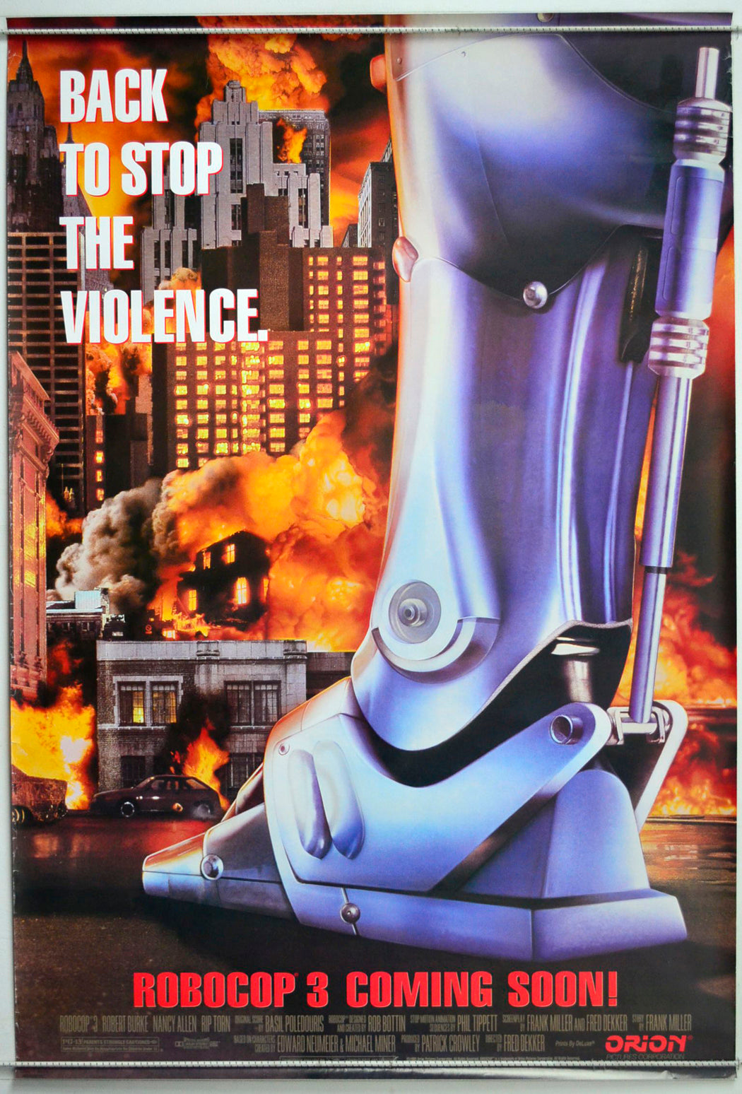 Robocop 3 (Teaser / Advance Version) Original One Sheet Poster - Movie Poster