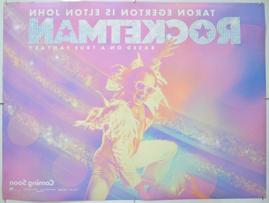 ROCKETMAN (Back) Cinema Quad Movie Poster