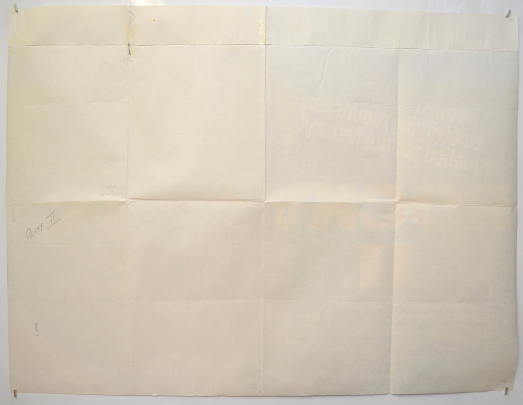 ROCKY II (Back) Cinema Quad Movie Poster