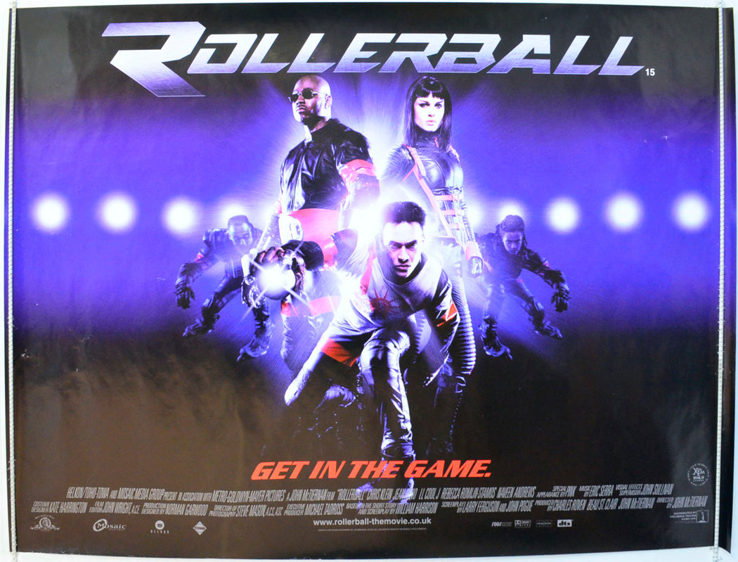 Rollerball Original British Quad Poster - Film Poster - Movie Poster