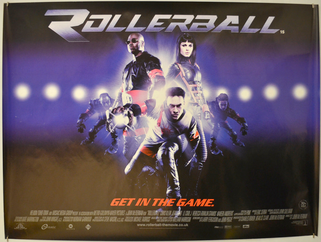 Rollerball Original Quad Poster - Film Poster - Movie Poster