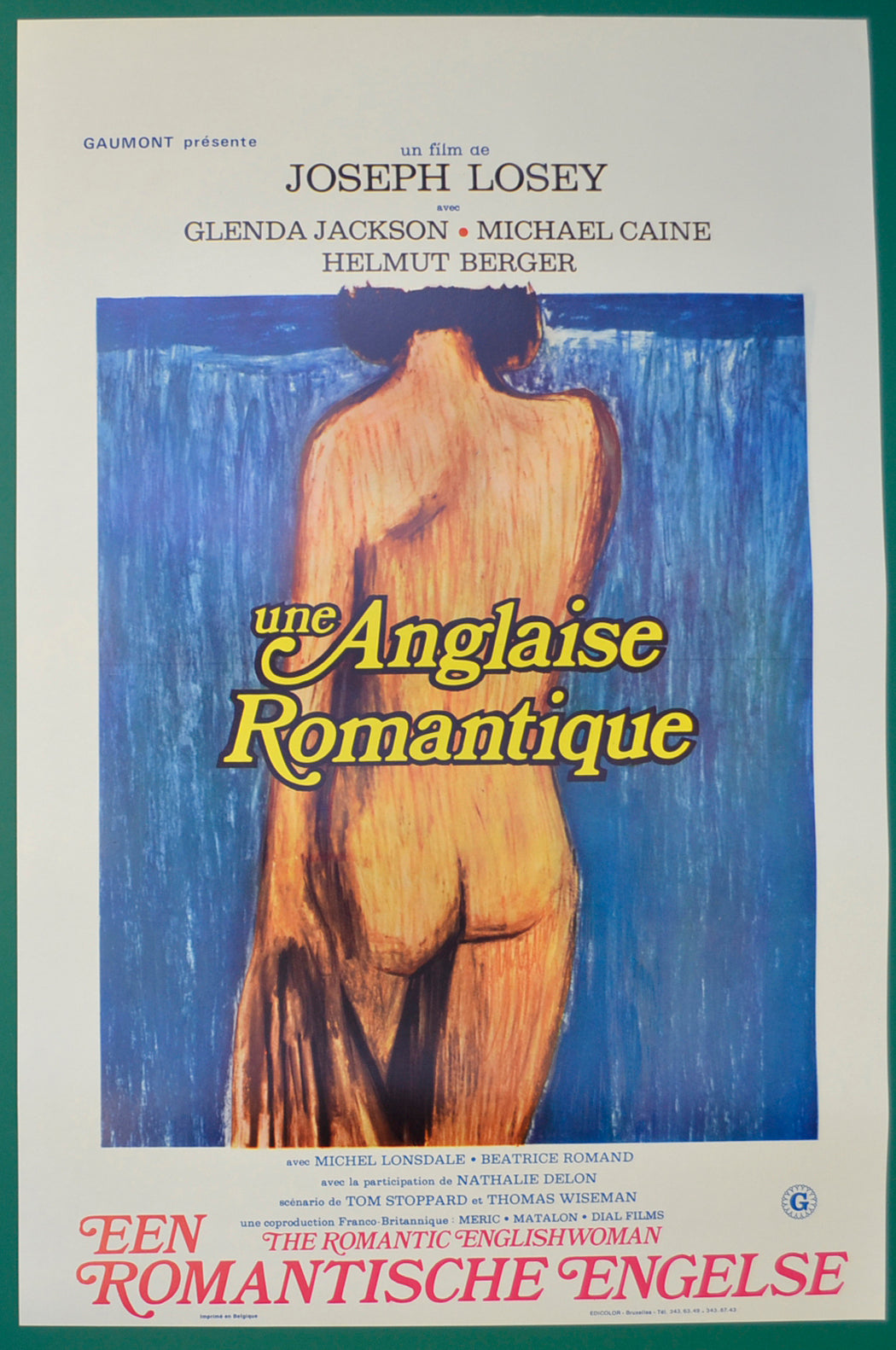 The Romantic Englishwoman Original Belgian Poster - Film Poster - Movie Poster