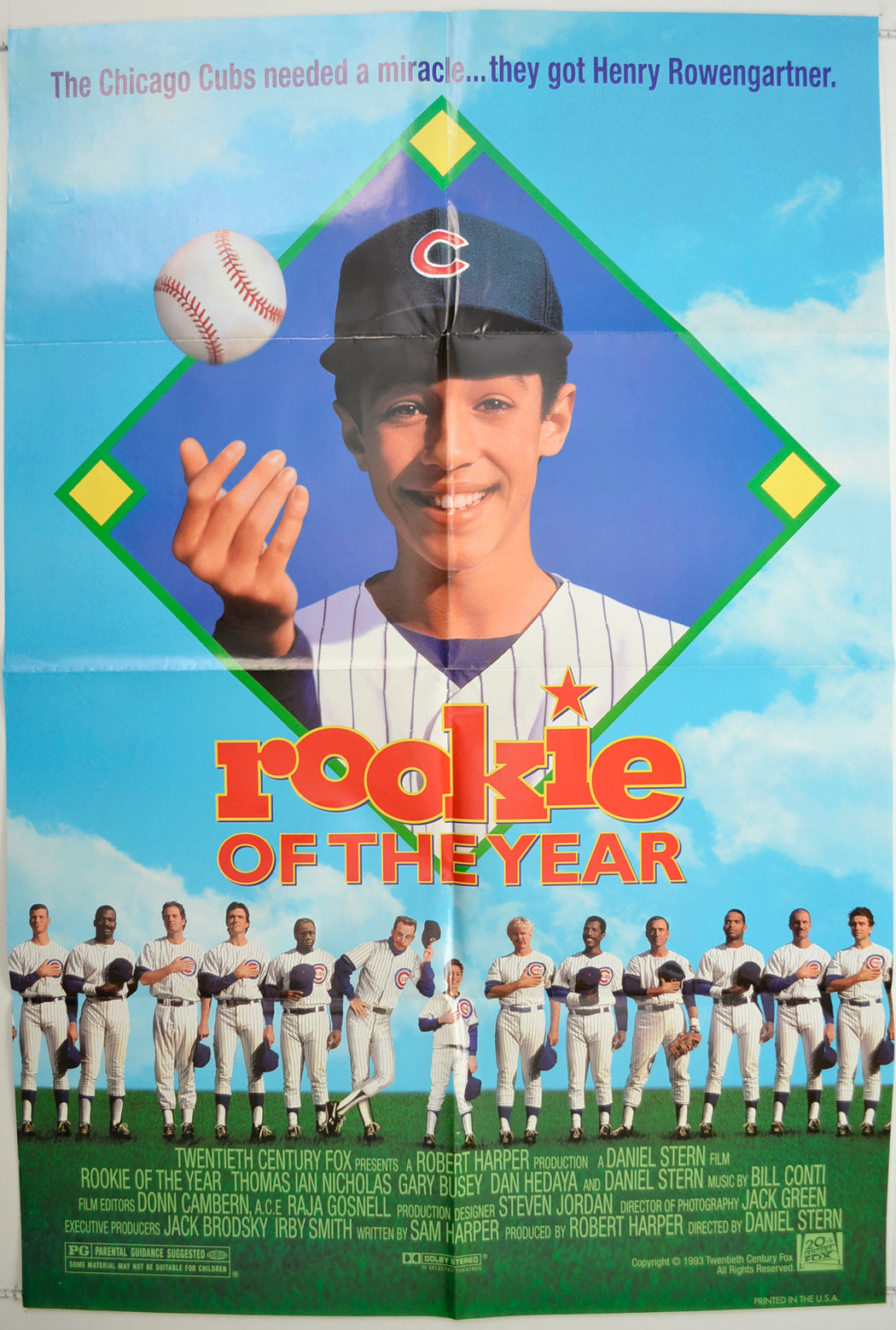 Rookie Of The Year Original One Sheet Poster - Film Poster - Movie Poster