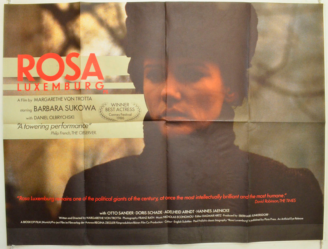Rosa Luxemberg (a.k.a. Róza Luksemburg) Original British Quad Poster - Film Poster - Movie Poster