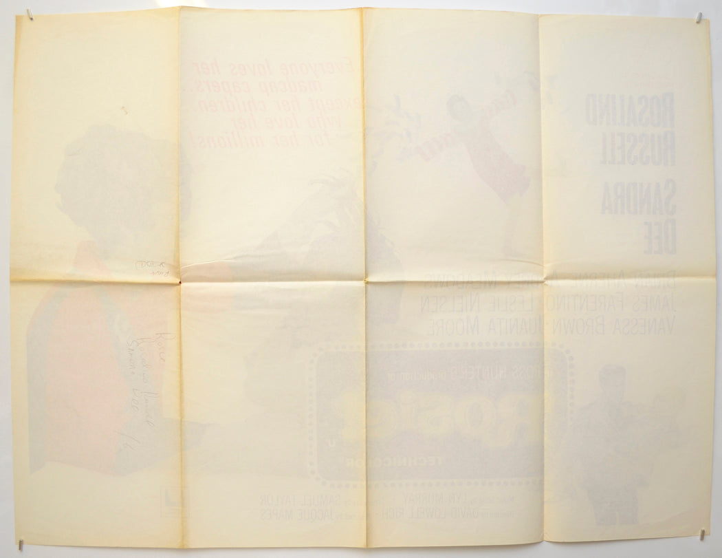 ROSIE (Back) Cinema Quad Movie Poster