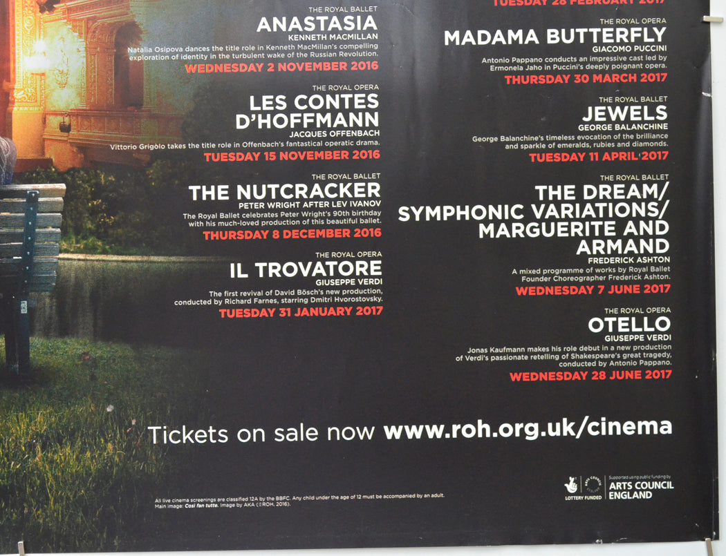 ROYAL OPERA HOUSE LIVE: 2016-17 SEASON (Bottom Right) Cinema Quad Movie Poster