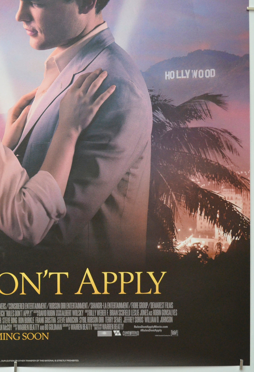 RULES DON’T APPLY (Bottom Right) Cinema One Sheet Movie Poster