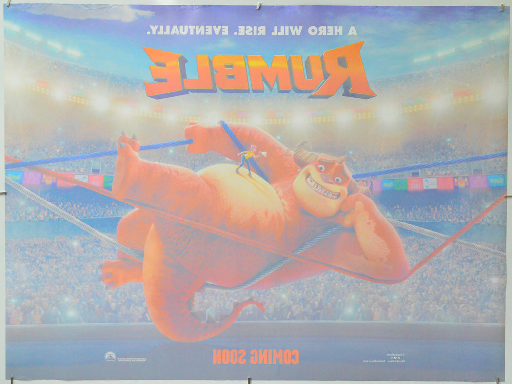 Rumble (Back) Cinema Quad Movie Poster