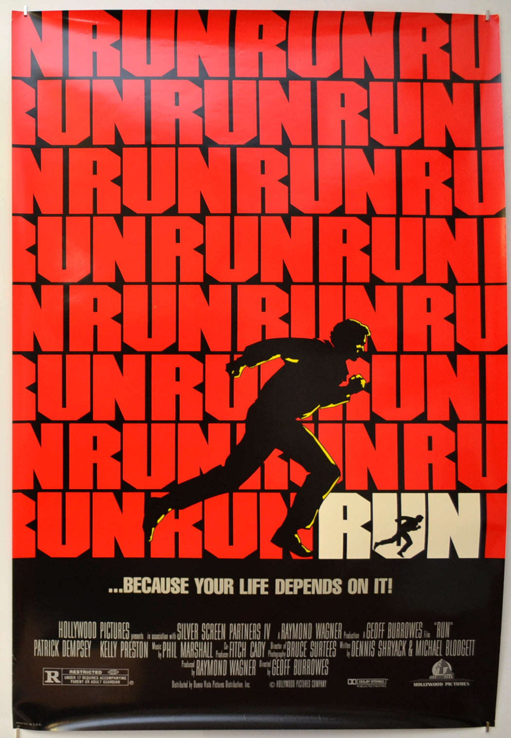 Run Original One Sheet Poster - Film Poster - Movie Poster