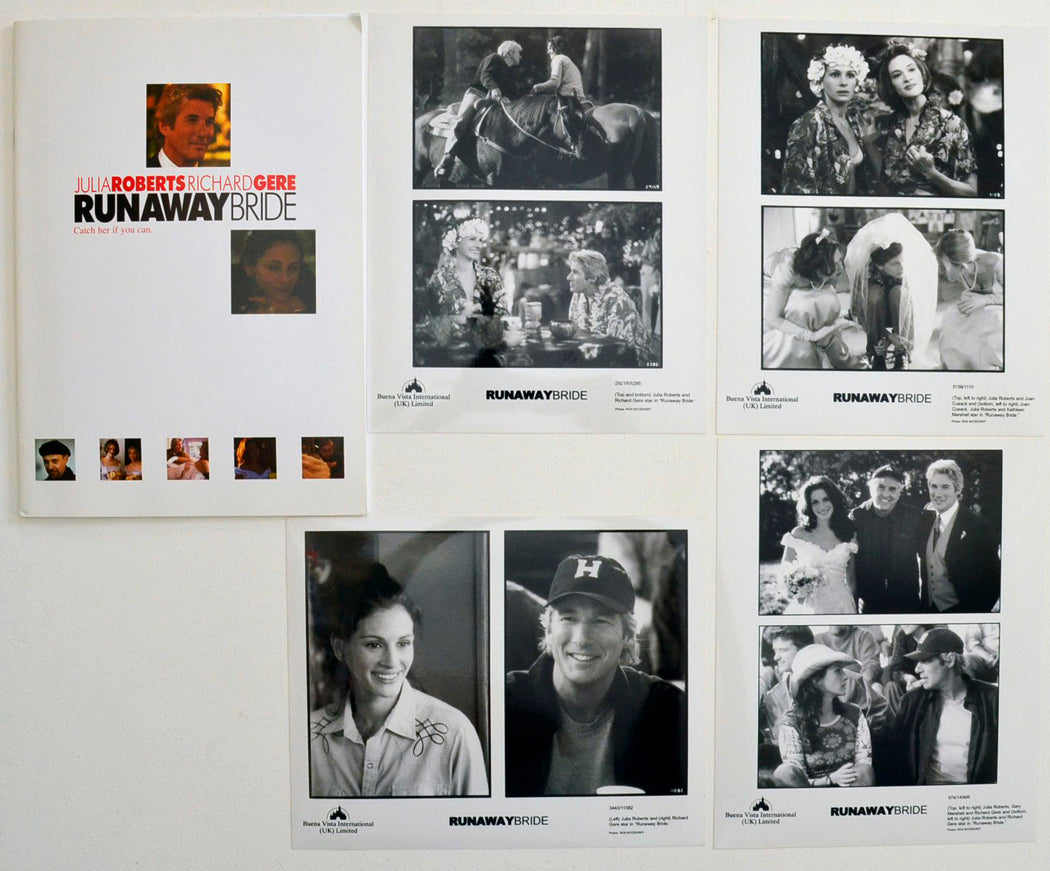 Runaway Bride Original Cinema Exhibitors Press Kit (4 Black & White Press Stills + 24 Page Production Information Brochure)