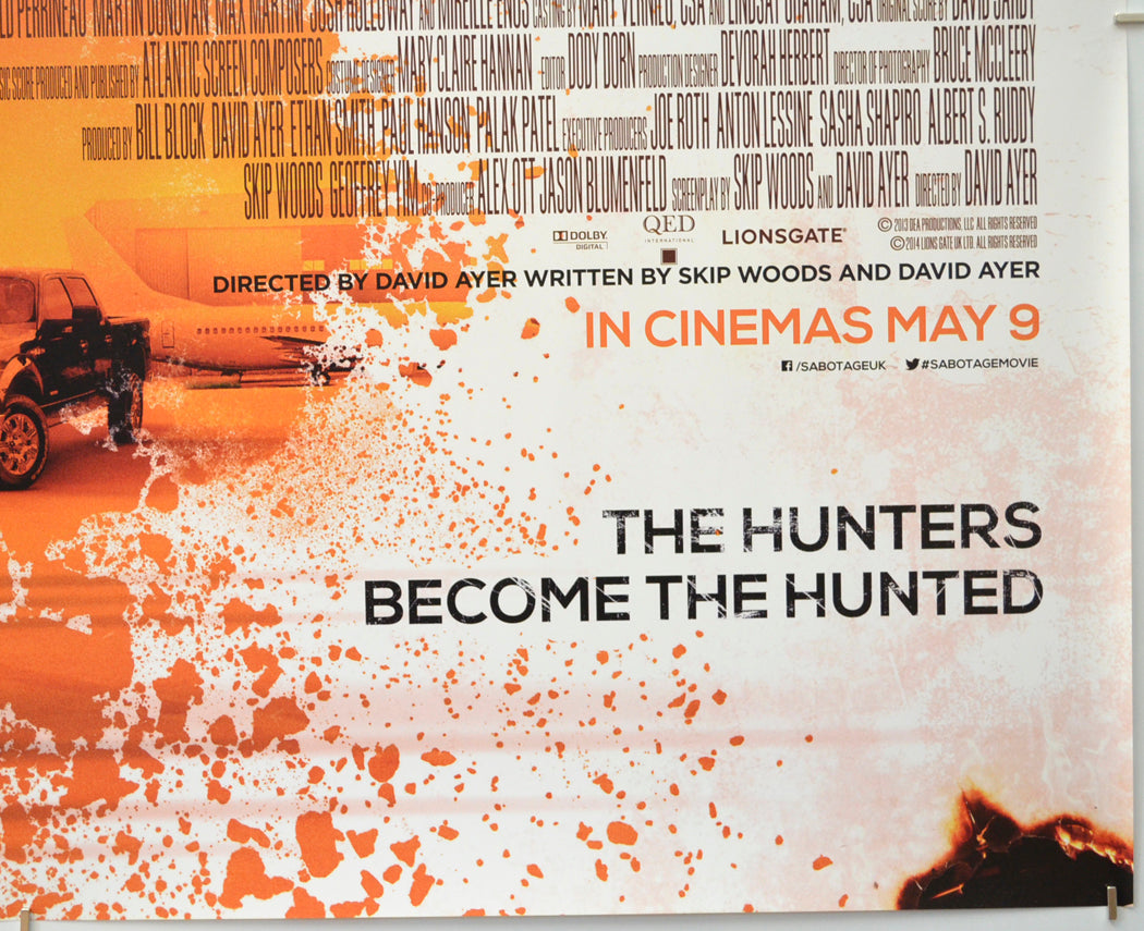 SABOTAGE (Bottom Right) Cinema Quad Movie Poster