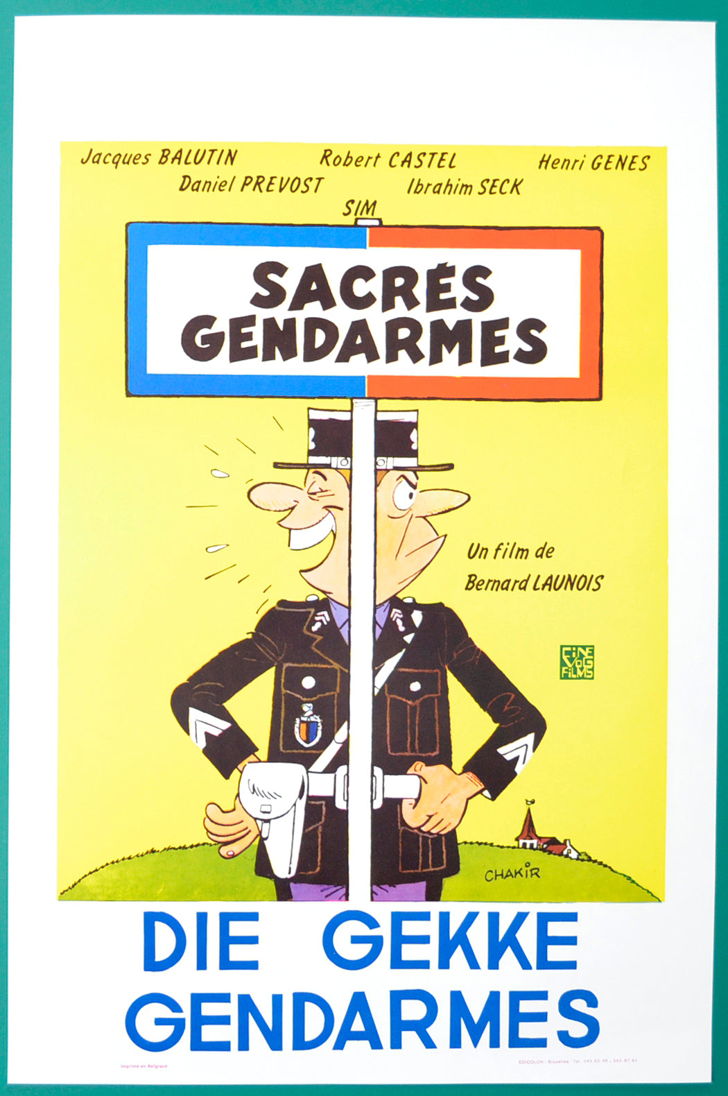 Sacrés gendarmes Original Belgian Poster - Film Poster - Movie Poster